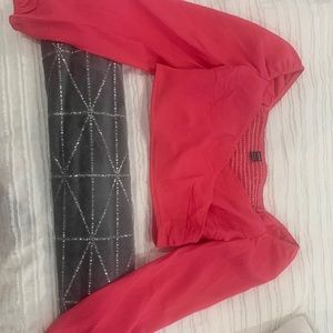 SHEIN pink long sleeve crop